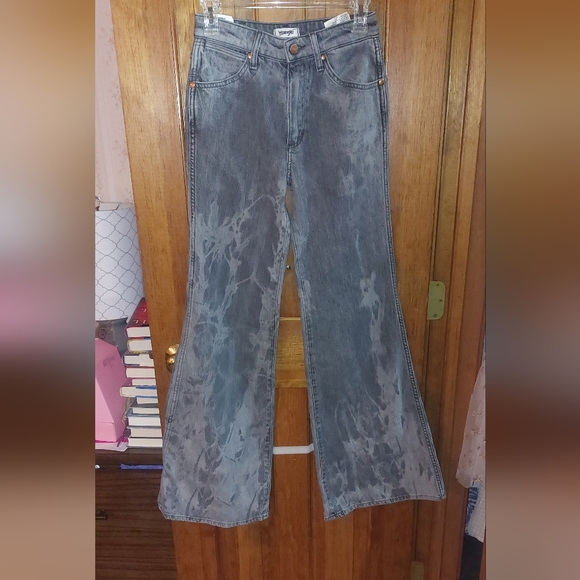 Free People Wrangler Wanderer High Rise Dyed Flare Jeans - Picture 4 of 11